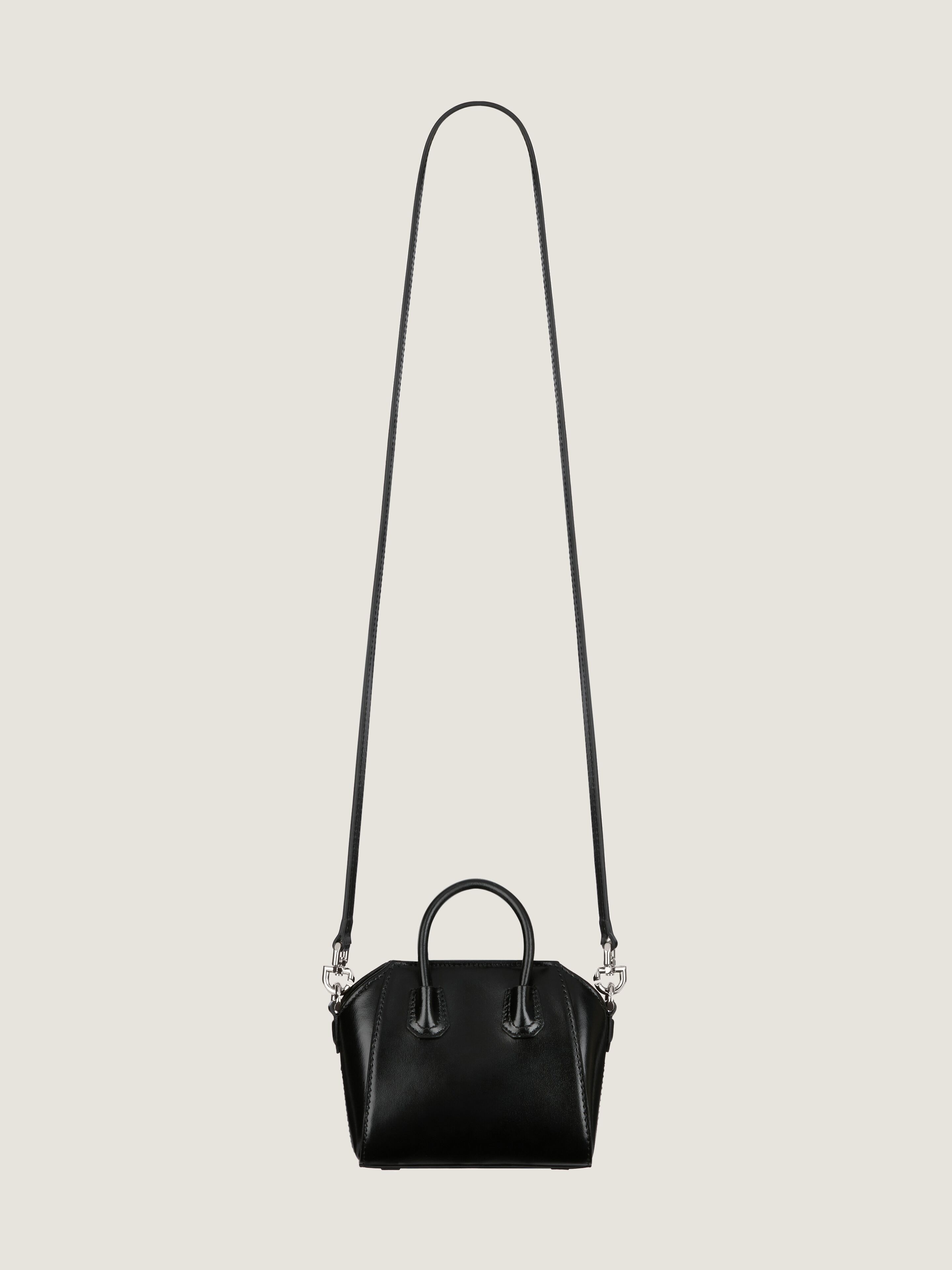 Micro Antigona bag in Box leather
